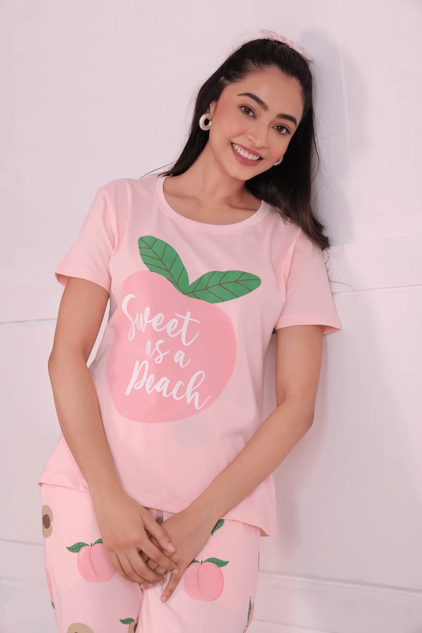 Peach T-shirt Pyjama Set - NapStory