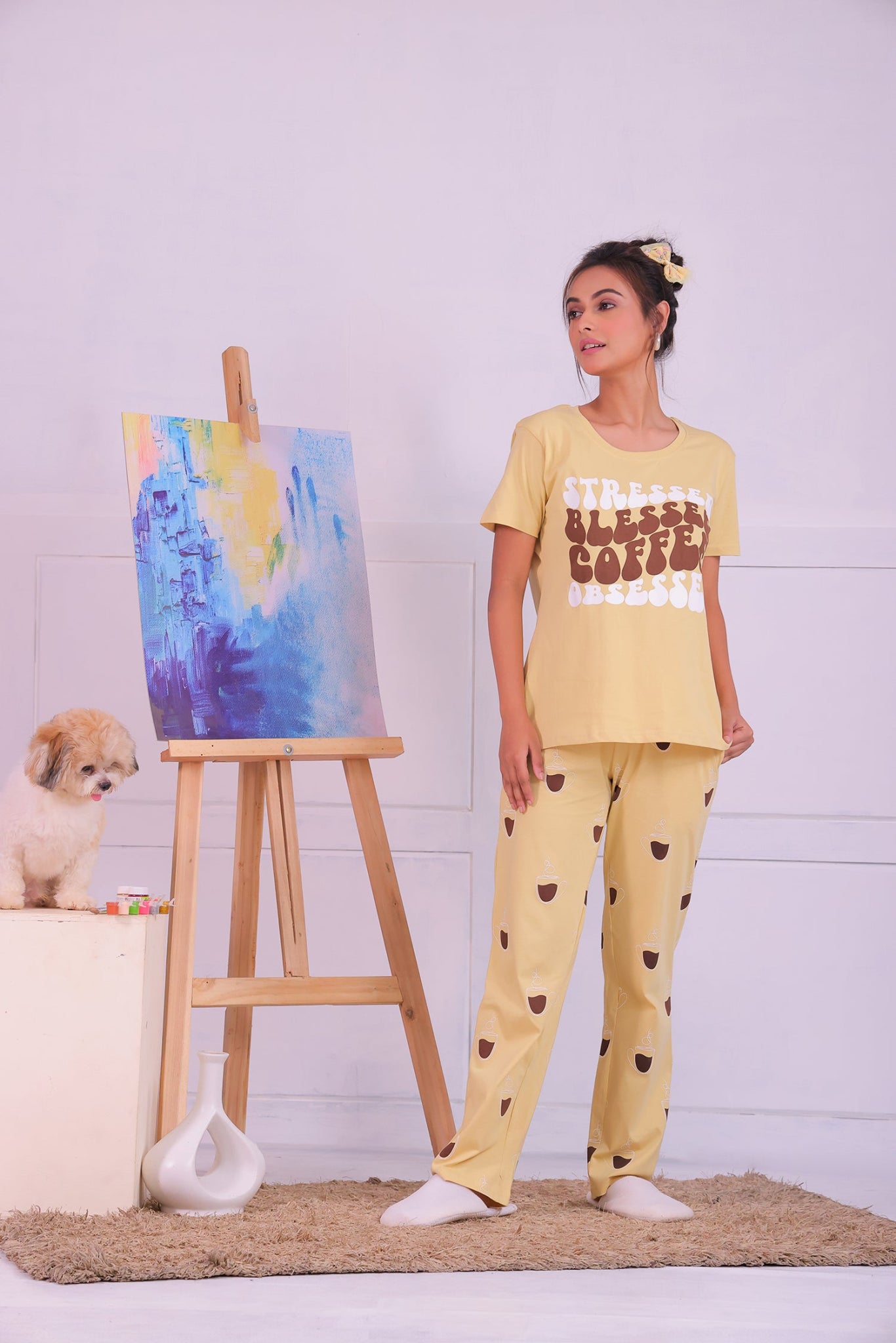 Coffee T-shirt Pyjama Set - NapStory