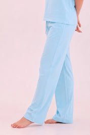 Basic Sky Blue Cotton Pyjama