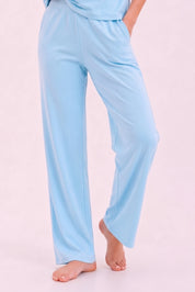 Basic Sky Blue Cotton Pyjama