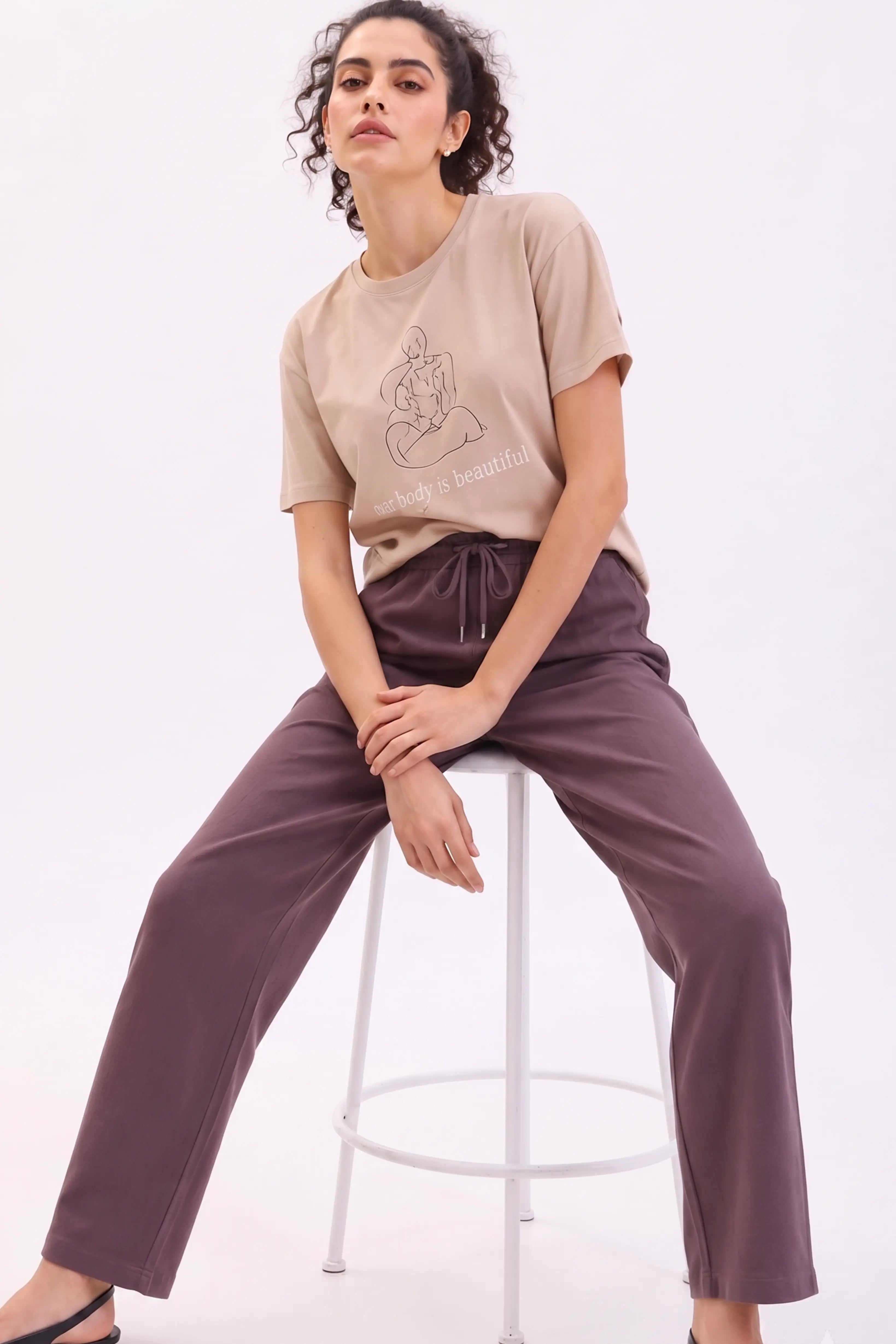 Basic Brown Cotton Pyjama