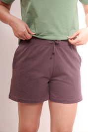 Basic Brown Cotton Shorts