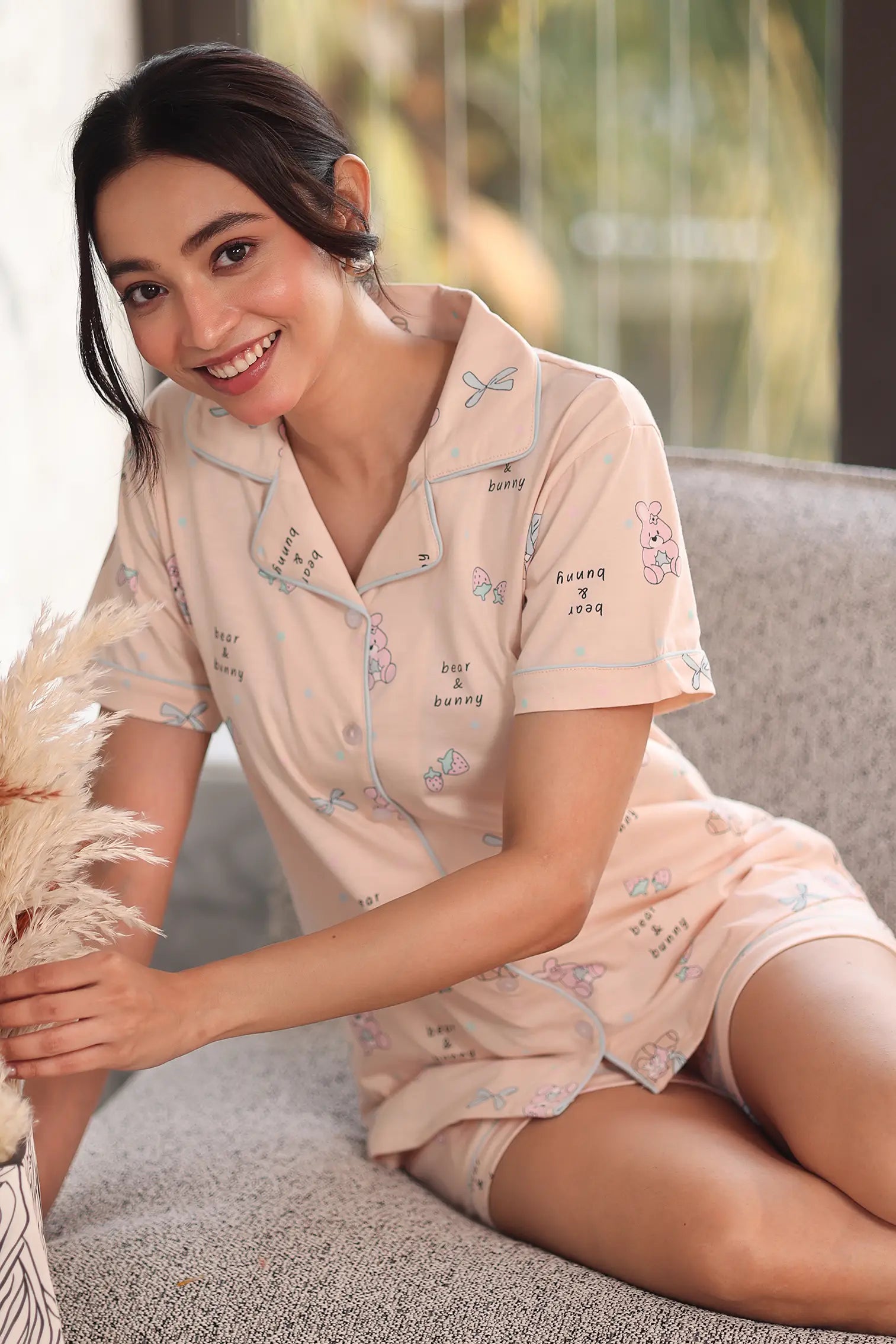 Bear Bunny Shorts Set