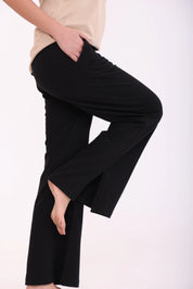 Black Flared Side Slit Pant