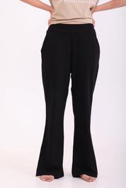 Black Flared Side Slit Pant