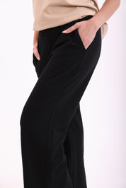 Black Flared Side Slit Pant