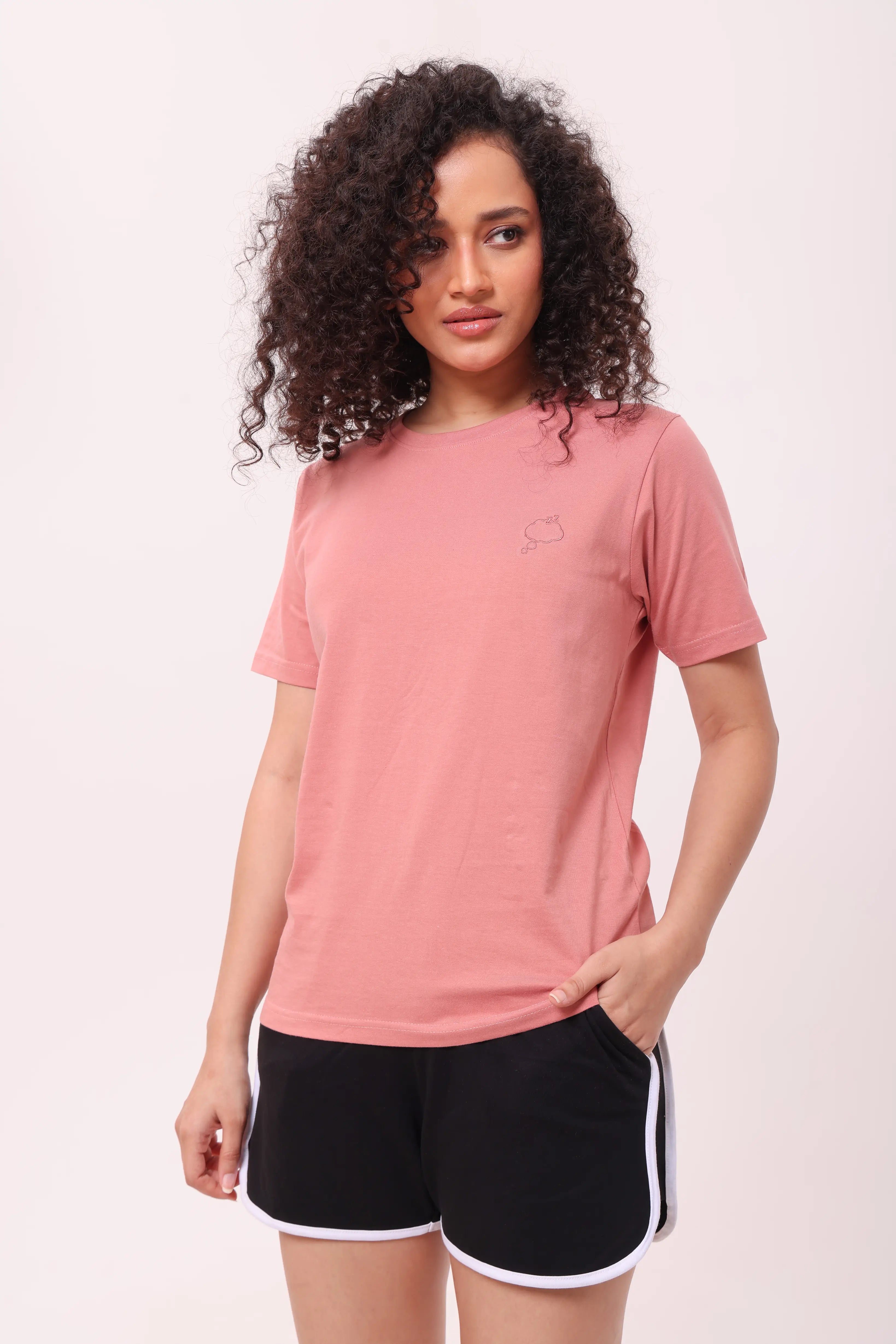 Black Piped-Up Shorts