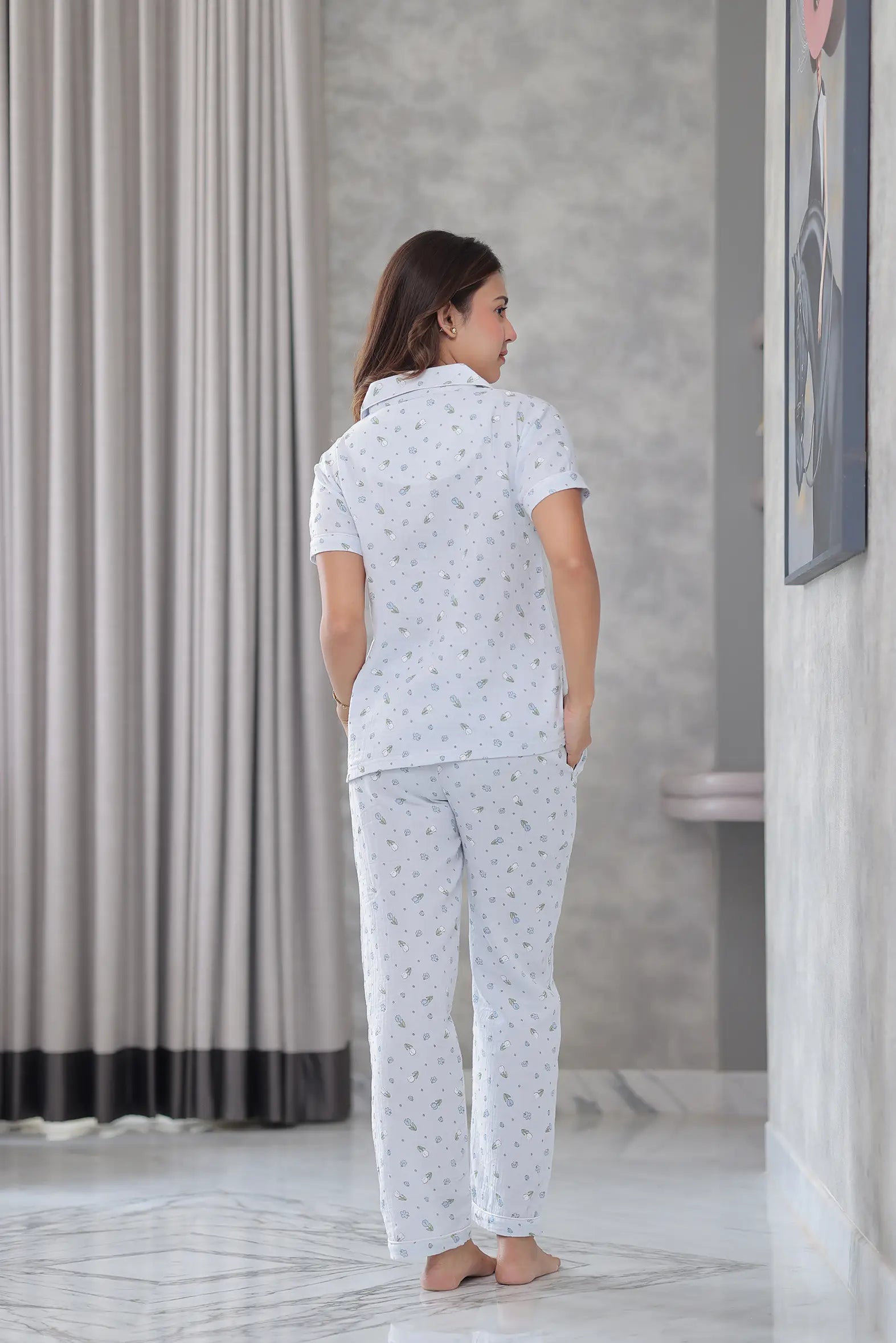 Blue Tulip Muslin Pyjama Set