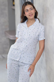Blue Tulip Muslin Pyjama Set