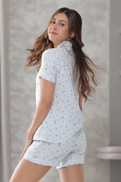 Blue Tulip Muslin Shorts Set