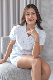 Blue Tulip Muslin Shorts Set