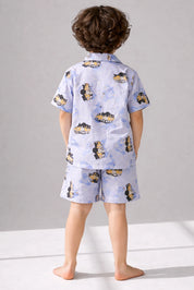 Bus Kids Shorts Set (Purple)