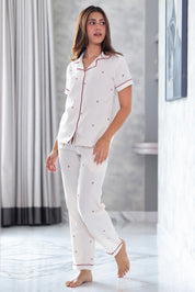 Chérie Cherry Muslin Pyjama Set