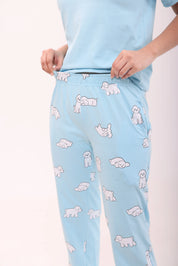 Fluffy Dreams Printed Cotton Pyjama