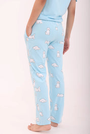 Fluffy Dreams Printed Cotton Pyjama