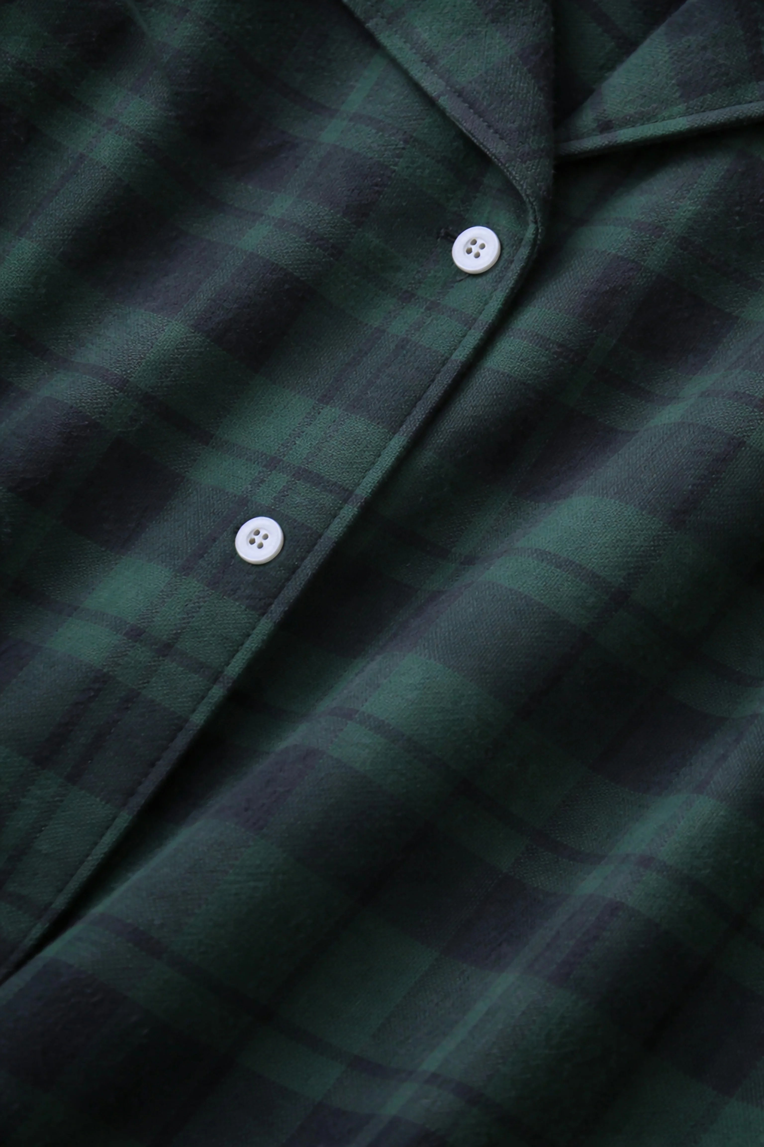 Green Alpine Plaid Full Sleeves Pyjama Set