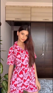 Hearts Shorts Set