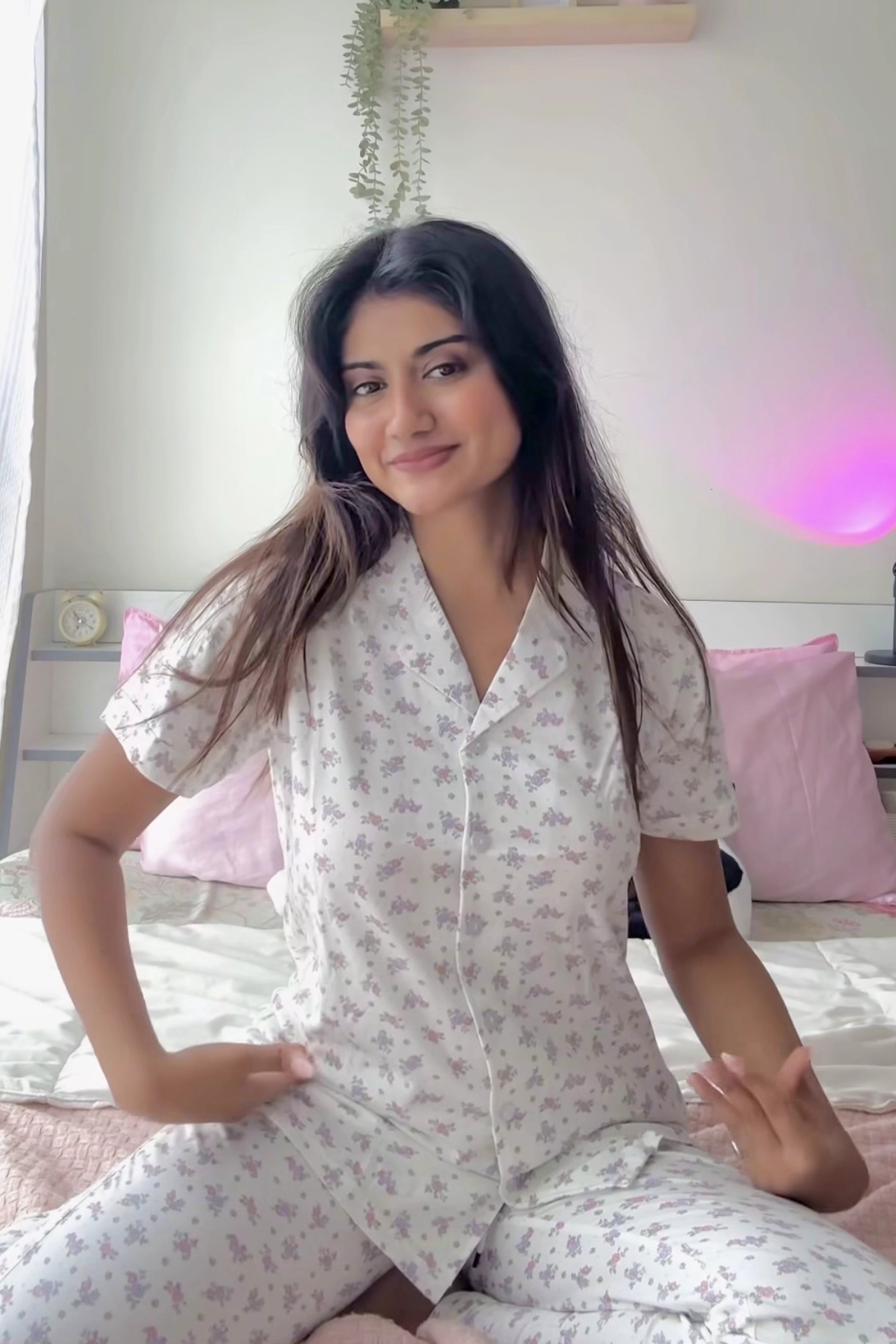 White Rosé Pyjama Set