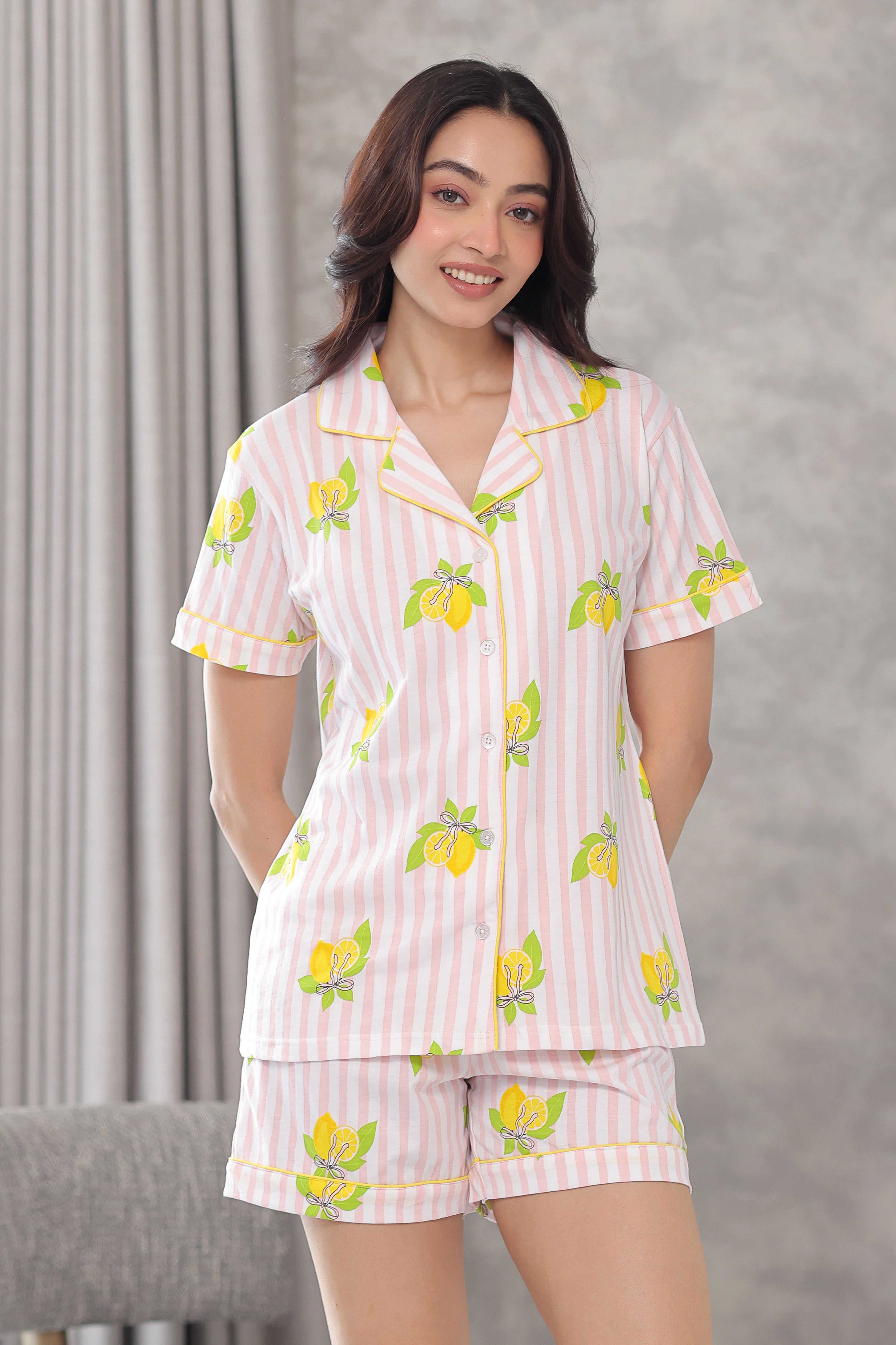 Lemon Crush Shorts Set
