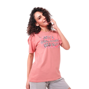 Rose Pink Oversize Tee & Basic Grey Pyjama Lounge Set
