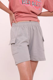 Basic Grey Cargo Shorts