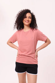 Basic Rose Pink Round-Neck Tee