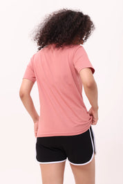 Basic Rose Pink Round-Neck Tee