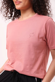 Basic Rose Pink Round-Neck Tee
