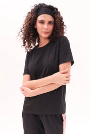 Basic Black Round-Neck Tee