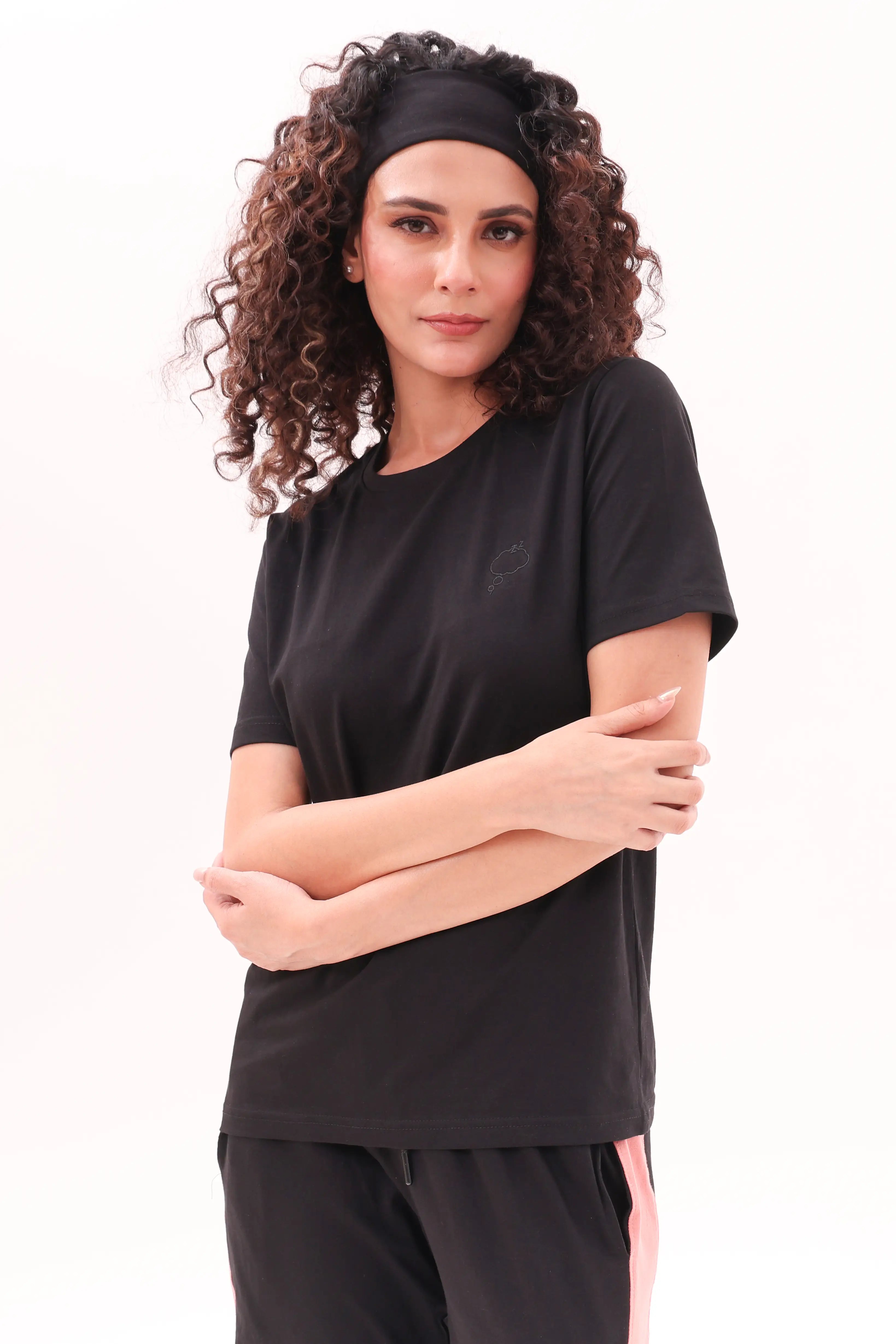 Basic Black Round-Neck Tee