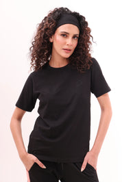 Basic Black Round-Neck Tee