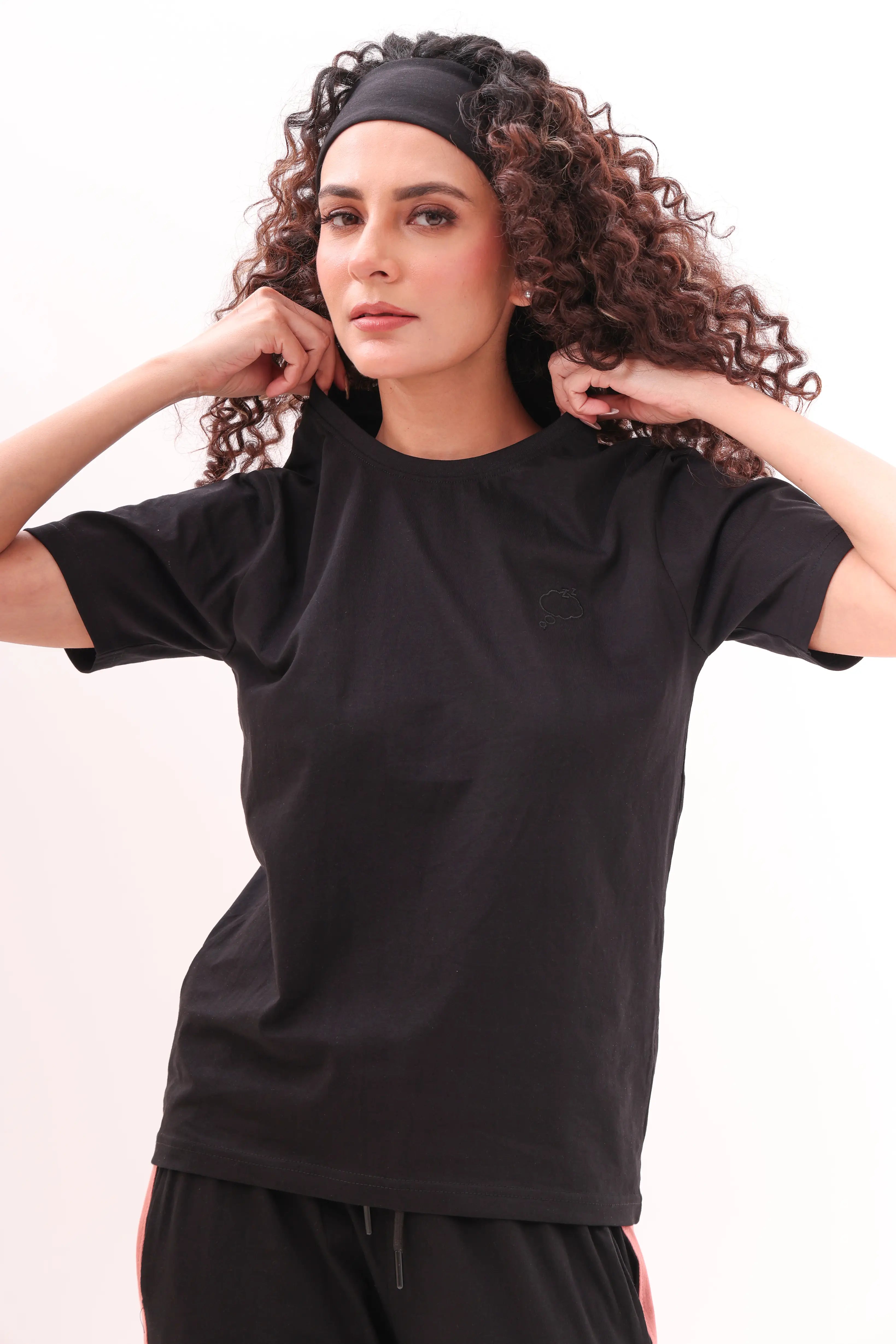Basic Black Round-Neck Tee