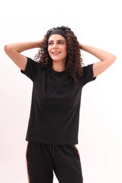 Basic Black Round-Neck Tee