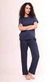 Basic Navy Round-Neck Tee