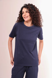 Basic Navy Round-Neck Tee