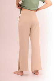 Sand Flared Side Slit Pants