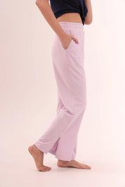 Lavender Flared Side Slit Pants