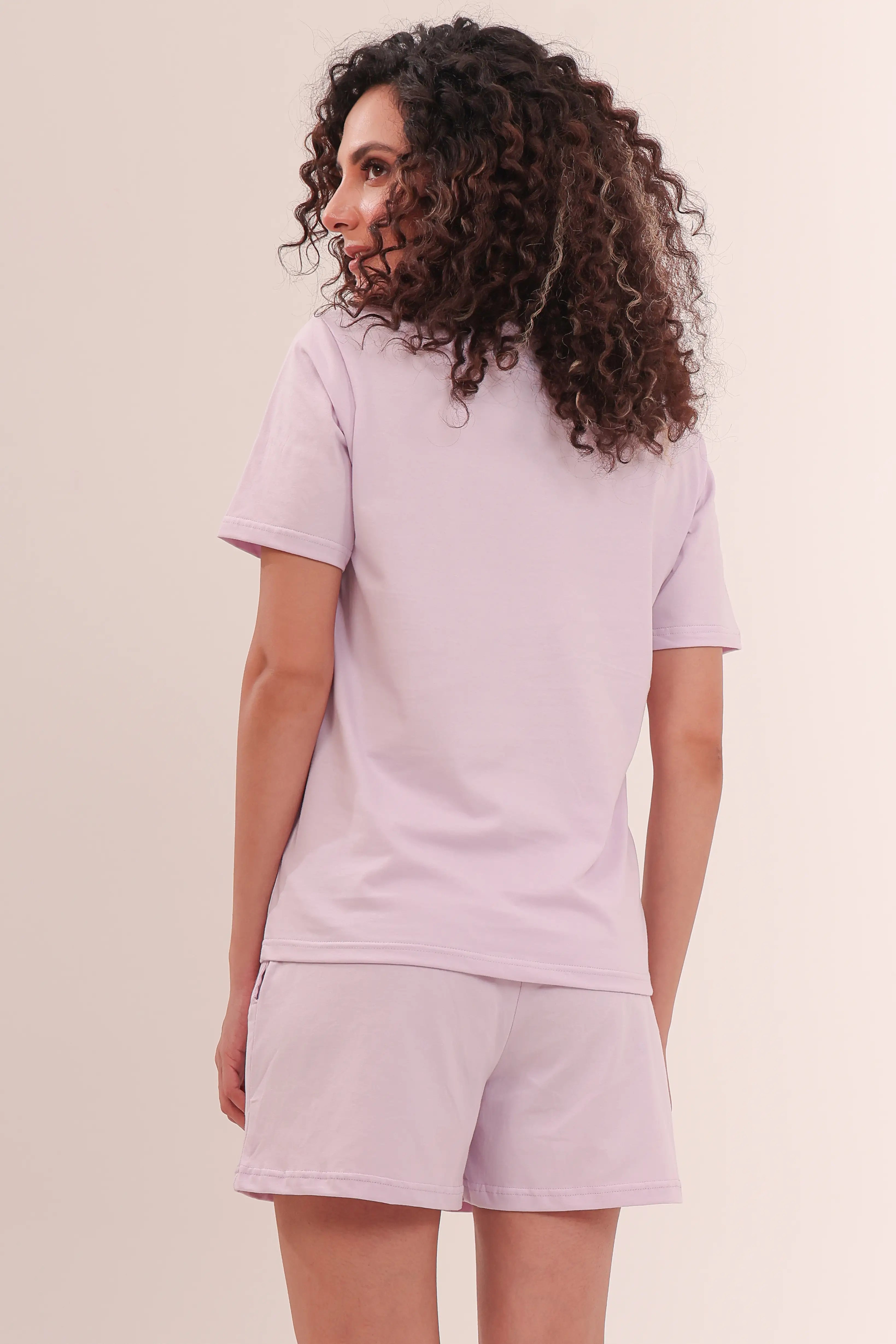 Basic Lavender Cotton Shorts