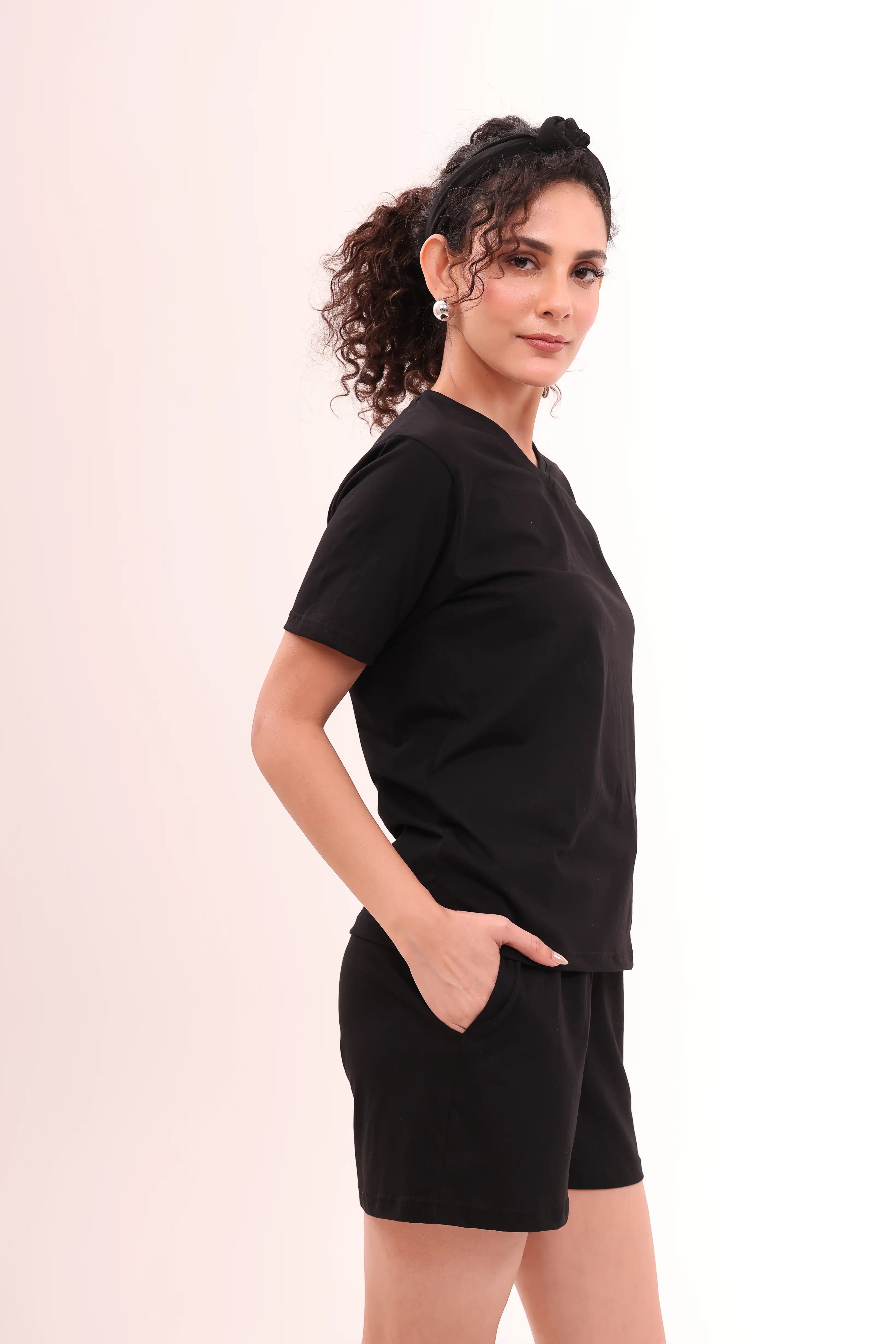 Basic Black V-Neck Tee