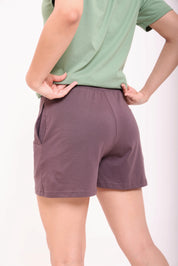Basic Brown Cotton Shorts