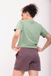 Basic Brown Cotton Shorts