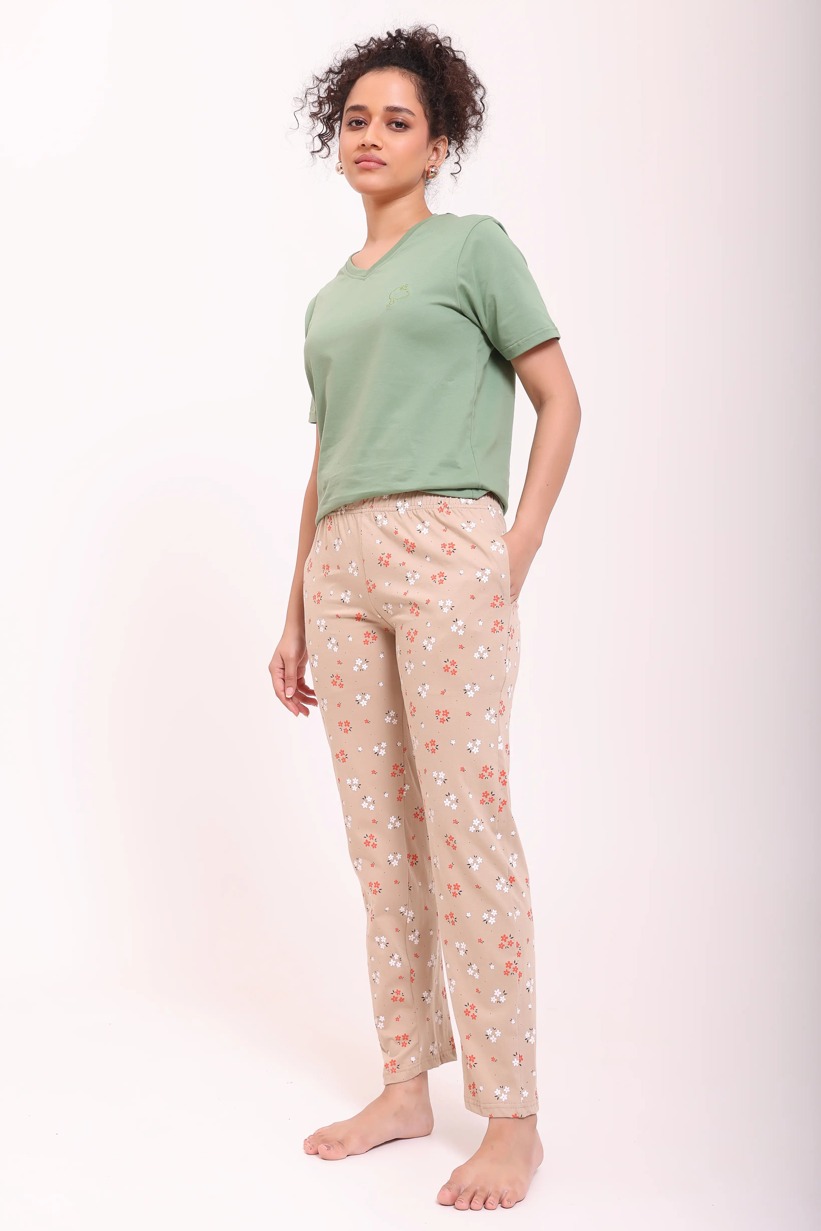 Petal Play Printed Cotton Pyjama