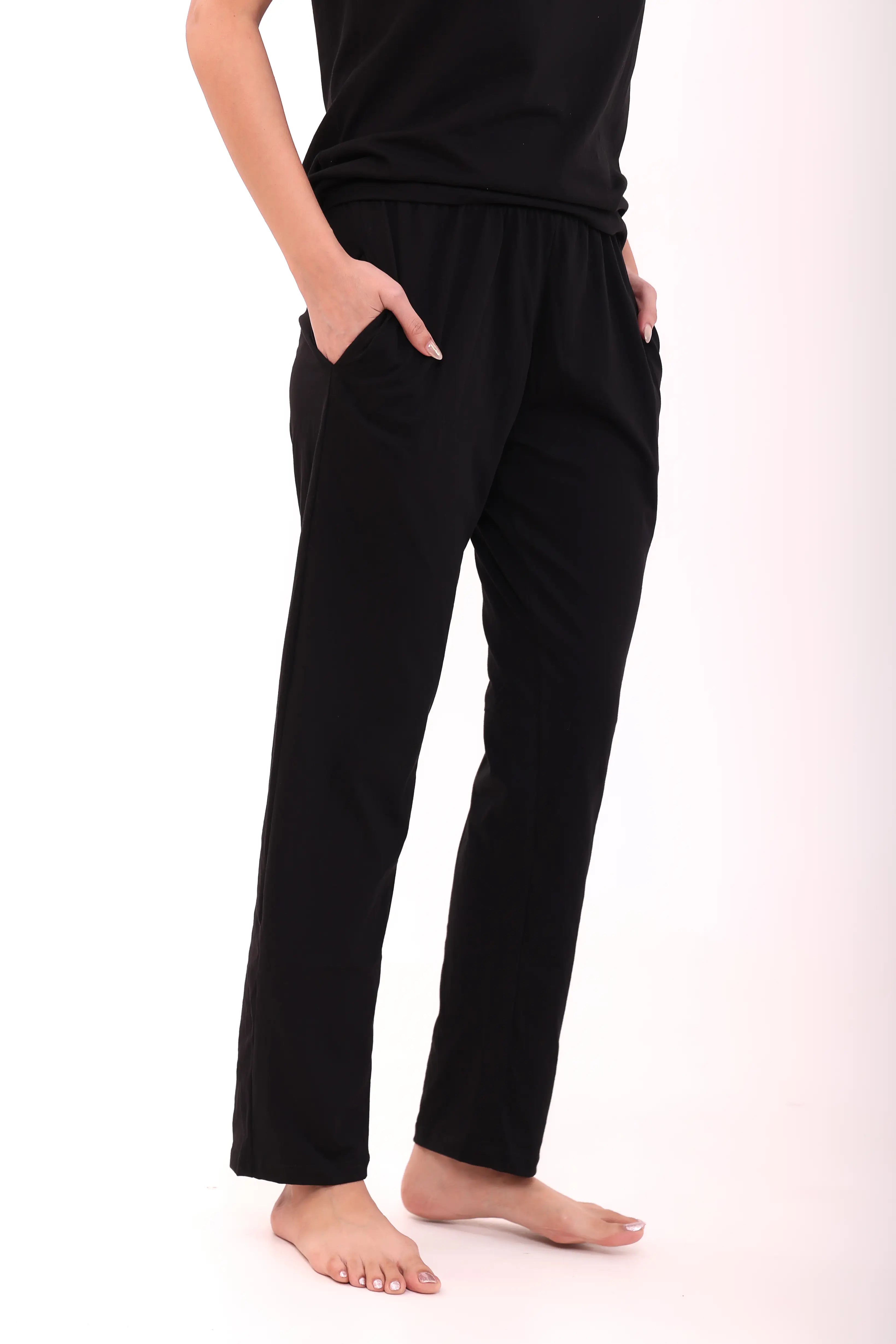 Basic Black Cotton Pyjama