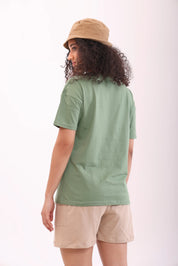 Leaf Green Over-sized Printed Tee