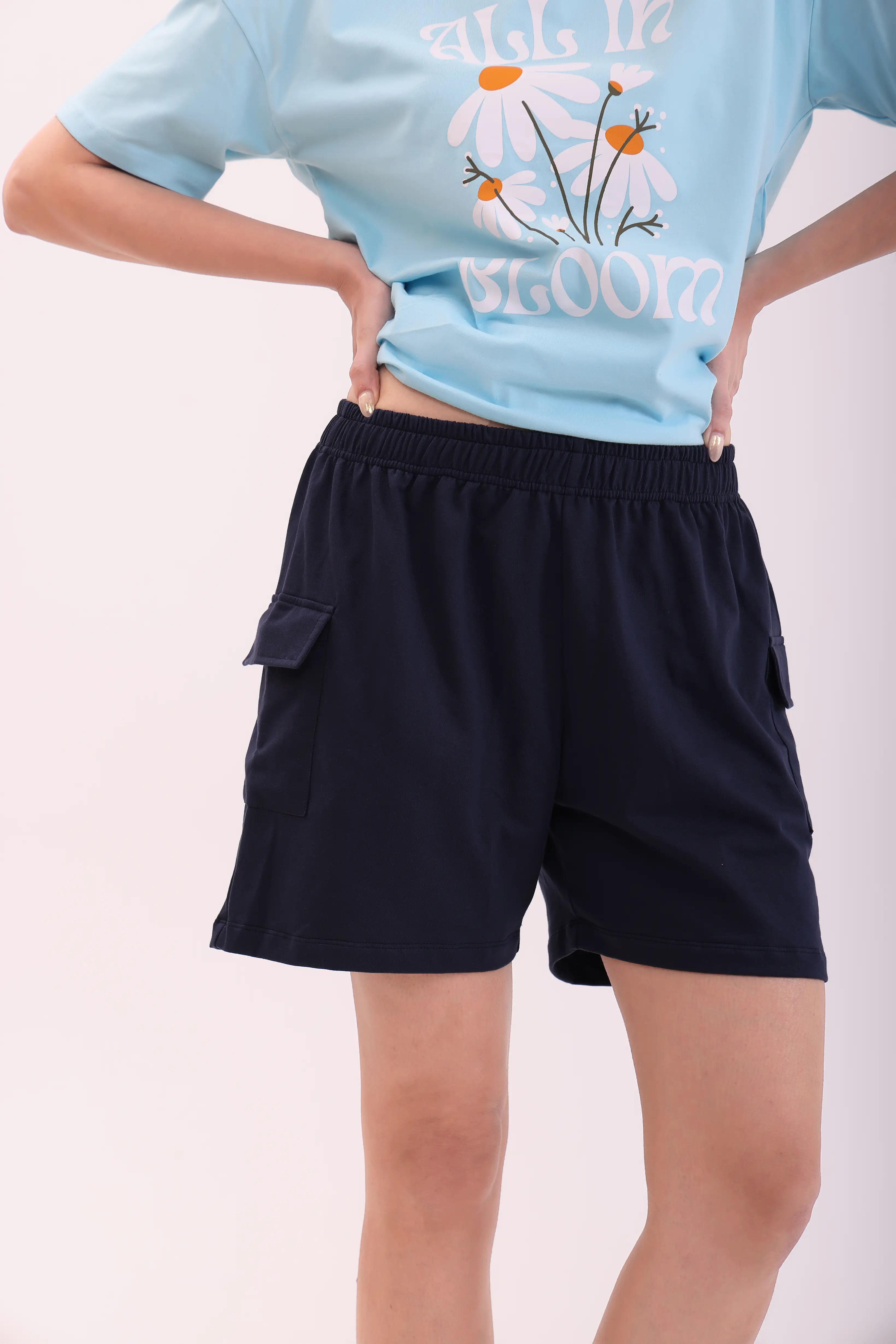 Basic Navy Cargo Shorts