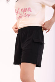 Basic Black Cargo Shorts