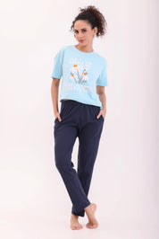 Basic Navy Cotton Pyjama