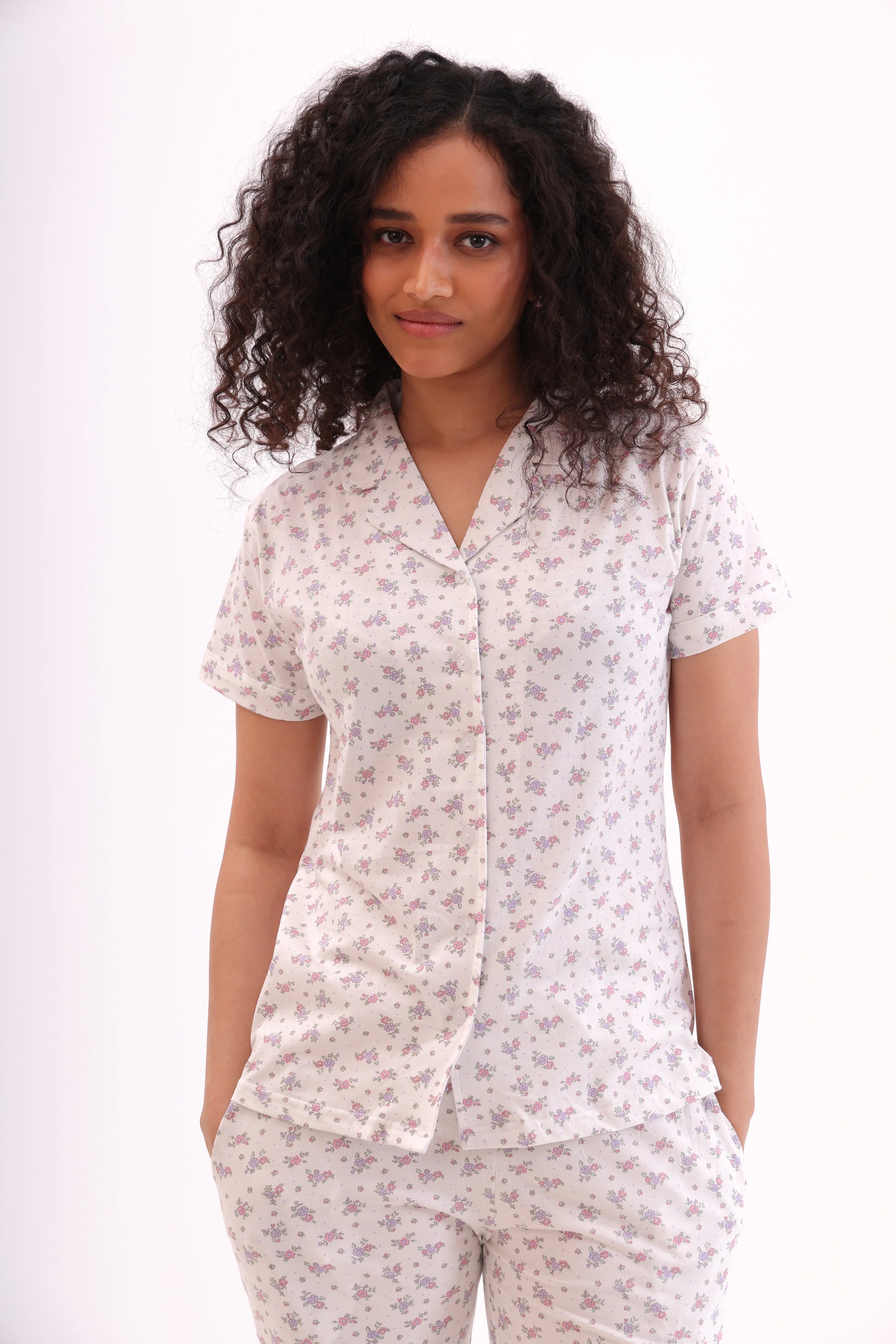 White Rosé Pyjama Set