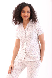 White Rosé Pyjama Set