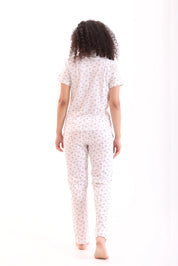 White Rosé Pyjama Set